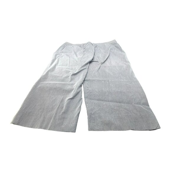 Coldwater Creek Womens Striped Cropped Pants Size 16 Blue & White JJ3907 - Picture 9 of 11